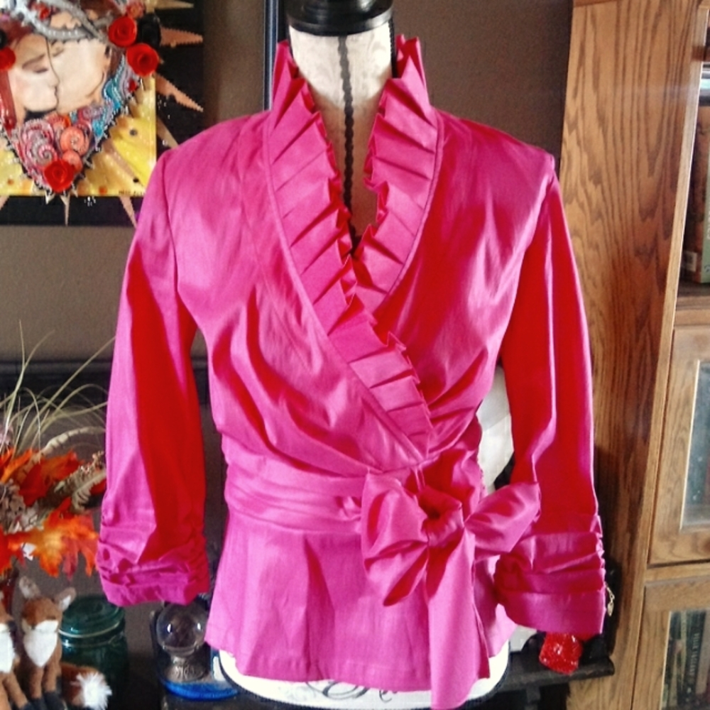 Vintage Tadashi faux wrap top